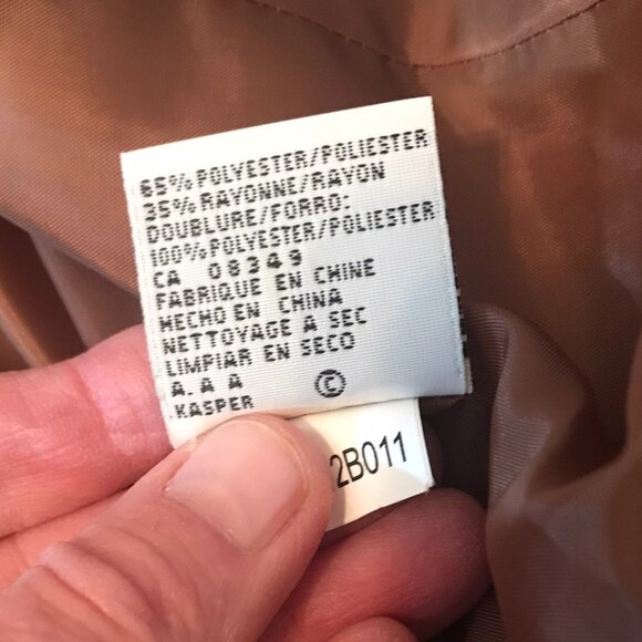 Anne Klein Suits Three Button Blazer Brown Size 4 - Picture 14 of 14